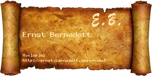 Ernst Bernadett névjegykártya