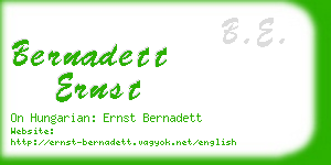 bernadett ernst business card